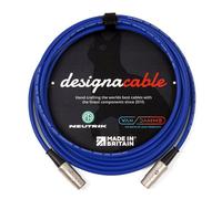 designacable.com 1m - Blue Flexible Midi Lead - Handmade in the UK using Van Damme XKE Cable & Rean NYS322 5 Pin DINs.