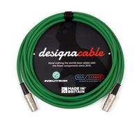 designacable.com 1m - Green Flexible Midi Lead - Handmade in the UK using Van Damme XKE Cable & Rean NYS322 5 Pin DINs.