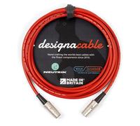 designacable.com 1m - Red Flexible Midi Lead - Handmade in the UK using Van Damme XKE Cable & Rean NYS322 5 Pin DINs.