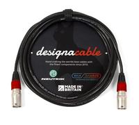 designacable.com 1m - Red Shielded Neutrik Ethercon Lead - Handmade in the UK using Van Damme Tourcat Flexible Cat 5E & Neutrik NE8MC-1 Silver Ethercon Connectors.