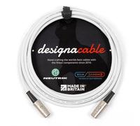 designacable.com 1m - White Flexible Midi Lead - Handmade in the UK using Van Damme XKE Cable & Rean NYS322 5 Pin DINs.