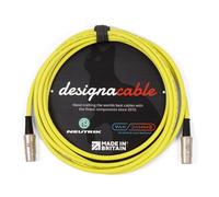 designacable.com 1m - Yellow Flexible Midi Lead - Handmade in the UK using Van Damme XKE Cable & Rean NYS322 5 Pin DINs.