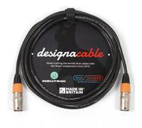 designacable.com 25cm - Orange Shielded Neutrik Ethercon Lead - Handmade in the UK using Van Damme Tourcat Flexible Cat 5E & Neutrik NE8MC-1 Silver Ethercon Connectors.