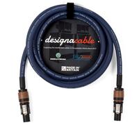 designacable.com 2m - 2x4mm Studio Grade speakON to speakON Speaker Cables - Handmade in the UK using Van Damme Blue Series Loudspeaker Cable & Neutrik NL2FX 2 pole Speakon connectors.