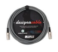 designacable.com 2m - Grey Flexible Midi Lead - Handmade in the UK using Van Damme XKE Cable & Rean NYS322 5 Pin DINs.