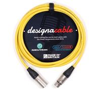 designacable.com 2m - Yellow Balanced XLR to XLR Cables - Handmade in the UK using Van Damme XKE Microphone Cable & Neutrik Female NC3FXX & Male NC3MXX XLRs.