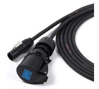 designacable.com 3m - PowerCon TRUE1 to 16a Socket Cable - Handmade in the UK using 3x1.5mm H07 Tough Mains Cable & True1 Powercon and 16amp PCE Shark 240v Ceeform Socket.