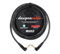 designacable.com 50cm - Low Capacitance Black Angled Jack Guitar Cable - Handmade in the UK using Mogami Ultimate 3368 Guitar Cable & Neutrik NP2RX-B Jacks.
