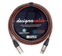 designacable.com 6m - Brown Balanced XLR to XLR Cables - Handmade in the UK using Van Damme XKE Microphone Cable & Neutrik Female NC3FXX & Male NC3MXX XLRs.