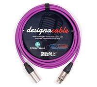 designacable.com 6m - Purple Balanced XLR to XLR Cables - Handmade in the UK using Van Damme XKE Microphone Cable & Neutrik Female NC3FXX & Male NC3MXX XLRs.