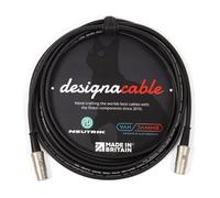 designacable.com 75cm - Black Flexible Midi Lead - Handmade in the UK using Van Damme XKE Cable & Rean NYS322 5 Pin DINs.