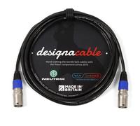 designacable.com 8m - Blue Shielded Neutrik Ethercon Lead - Handmade in the UK using Van Damme Tourcat Flexible Cat 5E & Neutrik NE8MC-1 Silver Ethercon Connectors.