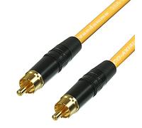 Designacable, SPDIF Digital Audio Video Coaxial Cable RCA to RCA Van Damme 75 ohm Coax Phono (2 m, Yellow)