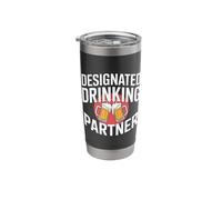 Designated Drinking Partner Funny Beer Lover Design Stainless Steel Insulated Tumbler