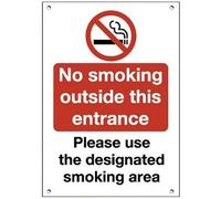 Designated Smoking Area Sign / Notice - Exterior Foamex Sign - simple and visible signage for your business