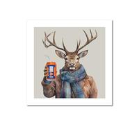Designed By Lorna Watercolour Highland Stag I Love Bru Country Wall Art Print Unframed Wall Art Poster Print
