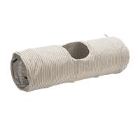 Designed By Lotte Cat Tunnel Ribbed Light Gray 25X25X75Cm For Cats Play Fun