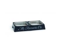Designed By Lotte Melamine Double Diner - My Favourite Cat - Grey