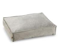 Designed by Lotte Nalino Dog Cushion, Velvet, Grey, 70 x 55 x 15 cm