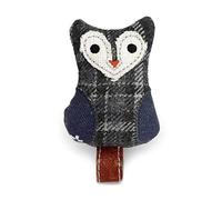 Designed by Lotte Textile Cat Toy Owl, Grey, 7.5cm, clear