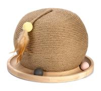 Designed By Lotte Wood Scratching Ball Mila 29.5X29.5X22Cm Cat Brown Play Ball