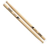 Designed by the drummer of Foo Fighters, Taylor Hawkins, this signature stick is similar to a 5B, but features a large, round tip for full tones and great projection. The stick is well-balanced and versatile making it excellent for rock music.