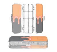 Designed Clear Pencil Plastic Box Drip Style Street Graffiti Black