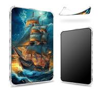 Designed for All-New Kindle Paperwhite 12th Gen 2024 (7") & Kindle Colorsoft Signature Edition 7" Case, Clear Back with Sailing Ship, Slim Soft TPU Corner Protection Shockproof Cover