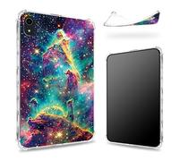 Designed for iPad 11th Generation 2023/ iPad 10th Gen 2022 10.9 inch Case, Transparent Back with Art Universe Galaxy, Slim Soft TPU Corner Protection Shockproof Bumper Cover