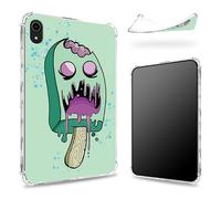 Designed for iPad 11th Generation 2023/ iPad 10th Gen 2022 10.9 inch Case, Transparent Back with Zombie Ice Cream, Slim Soft TPU Corner Protection Shockproof Bumper Cover