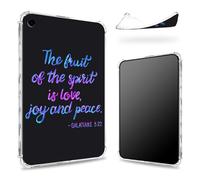 Designed for iPad 9th Gen 2021/8th Gen 2020/7th Gen 2019 10.2 inch Case, Transparent Back with Bible Verse, Slim Soft TPU Corner Protection Shockproof Bumper Cover