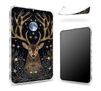Designed for iPad 9th Gen 2021/8th Gen 2020/7th Gen 2019 10.2 inch Case, Transparent Back with Deer Dream Moon, Slim Soft TPU Corner Protection Shockproof Bumper Cover