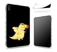 Designed for iPad Air 5th Gen 2022/ iPad Air 4th Gen 2020 10.9 inch Case, Transparent Back with Dinosaur, Slim Soft TPU Corner Protection Shockproof Bumper Cover