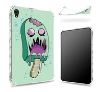 Designed for iPad Air 5th Gen 2022/ iPad Air 4th Gen 2020 10.9 inch Case, Transparent Back with Zombie Ice Cream, Slim Soft TPU Corner Protection Shockproof Bumper Cover