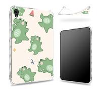 Designed for iPad Mini 6 8.3 inch 2021 Mini 6th Generation Case, Transparent Back with Keep Happy Dinosaurs, Slim Soft TPU Corner Protection Shockproof Bumper Cover