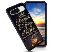Designed for Pixel 10/10 Pro Case,Soft Frosted TPU Ultra Thin Cover,Shock-Absorption,Anti-Scratch Protective Case for Google Pixel 10/10 Pro 6.3",Bible Verses Proverbs 31:25