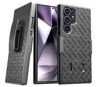 Designed for Samsung Galaxy S23 Ultra Case with Belt Clip Holster - Kickstand Cover Phone Case - Black (Lines)