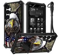 Designed for Samsung Galaxy S24/S25 5G Phone Case 6.2" with Hand Strap, Built-in Kickstand, Dual Layer Hard PC + Soft Silicone Shockproof Protective Cover for Women Men Teens,Bald Eagle American Flag