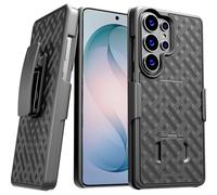 Designed for Samsung Galaxy S26 Ultra Case with Belt Clip Holster - Kickstand Cover Phone Case - Black