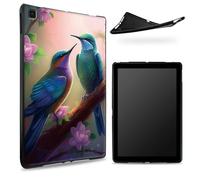Designed for Samsung Galaxy S6 Lite 10.4" (SM-P625/P620/P619/P615) Case, Matte TPU Rubber Back with Hummingbirds Sakura, Slim Rubber Soft Silicone Shockproof Protective Cover