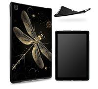 Designed for Samsung Galaxy Tab A7 10.4" 2020 (SM-T500/T505/T507) Case, Matte TPU Rubber Back with Art Dragonfly, Slim Rubber Soft Silicone Shockproof Protective Cover