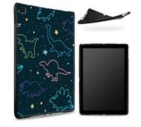 Designed for Samsung Galaxy Tab A7 Lite 8.7" 2021 (SM-T225/T220/T227) Case, Matte TPU Rubber Back with Fun Dinosaurs, Slim Rubber Soft Silicone Shockproof Protective Cover