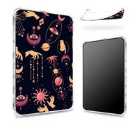 Designed for Samsung Galaxy Tab A7 Lite 8.7 inch 2021 (SM-T220/T225) Case, Transparent Back with Witchy Gothic Moon Sun, Slim Soft TPU Corner Protection Shockproof Bumper Cover