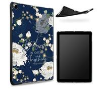 Designed for Samsung Galaxy Tab A8 10.5" 2022 Model (SM-X200/X205/X207) Case, Matte TPU Rubber Back with Bible Quotes Flowers, Slim Rubber Soft Silicone Shockproof Protective Cover