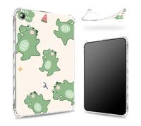Designed for Samsung Galaxy Tab A8 10.5" 2022 Model (SM-X200/X205/X207) Case, Transparent Back with Keep Happy Dinosaurs, Slim Soft TPU Corner Protection Shockproof Bumper Cover