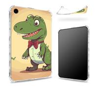 Designed for Samsung Galaxy Tab Galaxy Tab A9+/A9 Plus 11 inch 2023 Case, Transparent Back with Cartoon Crocodile, Slim Soft TPU Corner Protection Shockproof Bumper Cover