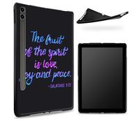 Designed for Samsung Galaxy Tab S8 Plus 2022 / S7 FE 2021 / S7 Plus 2020 12.4" Case, Matte TPU Rubber Back with Bible Verse, Slim Rubber Soft Silicone Cover with S Pen Holder