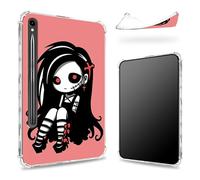 Designed for Samsung Galaxy Tab S9 FE 5G 10.9" 2023 Case with S Pen Holder, Transparent Back with Cute Zombie Girl, Slim Soft TPU Shockproof Bumper Cover