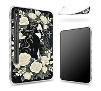 Designed for Samsung Galaxy Tab S9 FE 5G 10.9" 2023 Case with S Pen Holder, Transparent Back with Faith Jesus, Slim Soft TPU Shockproof Bumper Cover