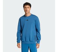 adidas Designed for Training Crew Sweatshirt, Blue, Size M, Men Blue
